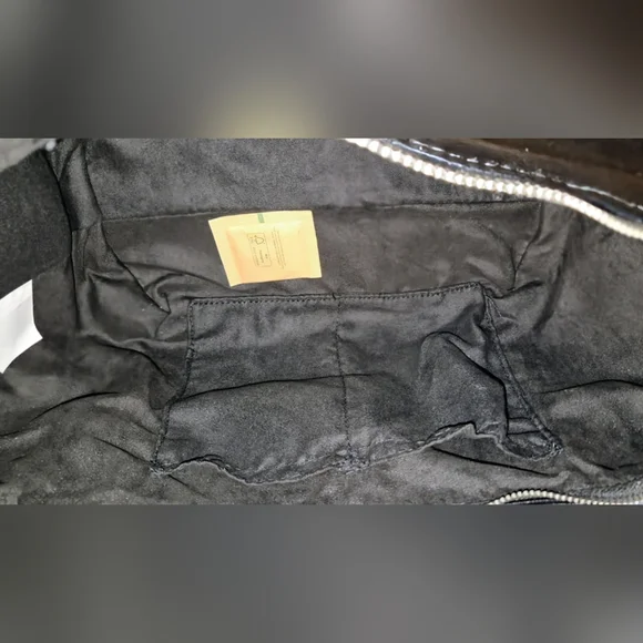 NWT Steve Madden BBRONX Satchel - Black Moto Studded Bag with Chain - Picture 13 of 15